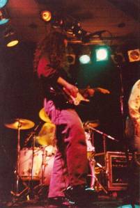 Amy playing with Flood, 1992